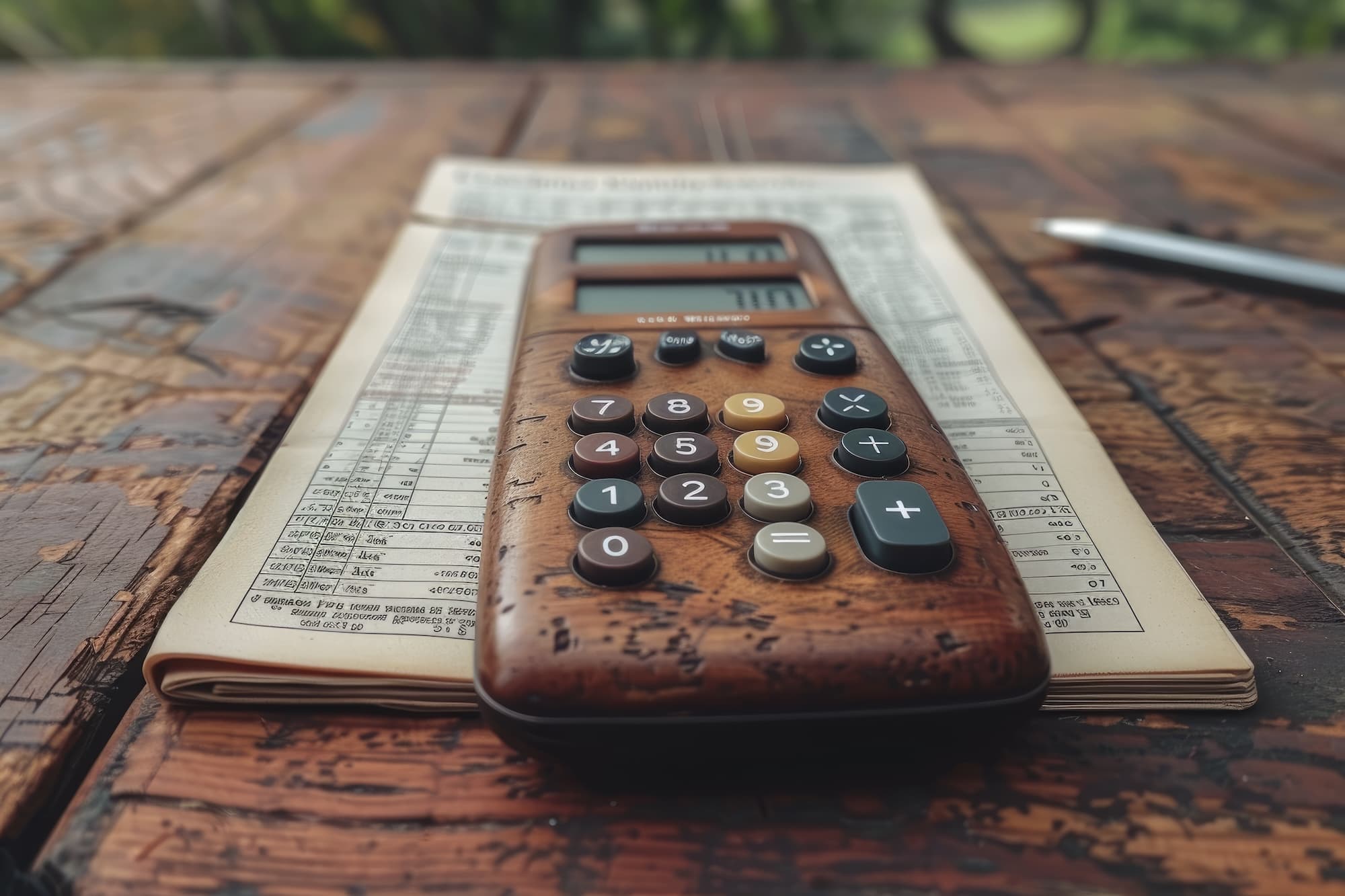 Professional business tax resolution services - wooden calculator representing financial calculations for IRS tax debt relief